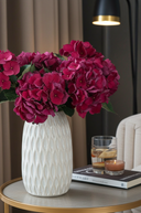 Faux Dried Burgundy Hydrangea Stem