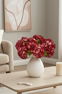 Faux Dried Red Hydrangea Stem