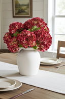 Faux Dried Red Hydrangea Stem