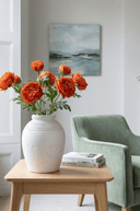 Faux Fluffy Orange Ranunculus Spray - The Irish Country Home