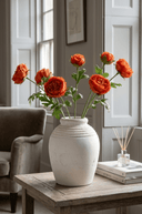 Faux Fluffy Orange Ranunculus Spray - The Irish Country Home