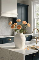 Faux Fluffy Peach Ranunculus Spray - The Irish Country Home