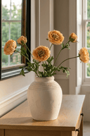 Faux Fluffy Peach Ranunculus Spray - The Irish Country Home