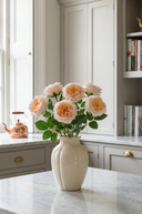 Faux Fresh Touch Cream/Pink Rose Stem