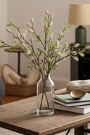 Faux Green & Cream Willow Kitten Branch