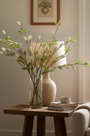 Faux Green & Cream Willow Kitten Branch