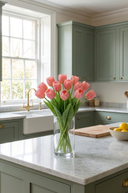 Faux Light Pink Tulip Bunch