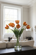 Faux Orange Flame Parrot Tulip Bunch