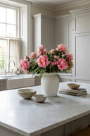Faux Pink Peony Spray