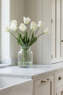 Faux White Parrot Tulip Bunch