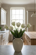 Faux White Parrot Tulip Bunch