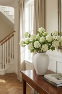 Faux White Snowball Viburnum Spray