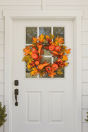 Faux Autumn Pumpkin Wreath - The Irish Country Home