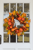 Faux Autumn Pumpkin Wreath - The Irish Country Home