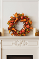 Faux Autumn Pumpkin Wreath - The Irish Country Home