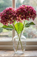 Faux Burgundy Hydrangea Stem