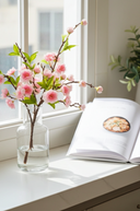 Faux Fuji Cherry Blossom Spray Pink