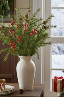 Faux Green Larch Branch with Cones