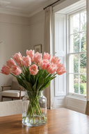 Faux Light Pink Parrot Tulip Bunch