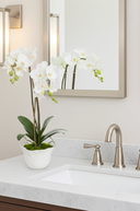 Faux Orchid in Ceramic Crinkle Pot 62cm