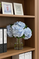 Faux Pale Blue Mophead Hydrangea Stem