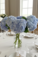 Faux Pale Blue Mophead Hydrangea Stem