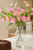 Faux Pink Alstroemeria Spray