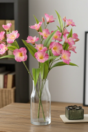 Faux Pink Alstroemeria Spray