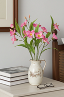 Faux Pink Alstroemeria Spray