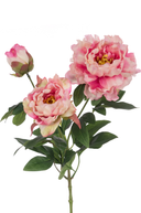 Faux Pink Peony Spray
