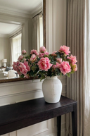 Faux Pink Peony Spray
