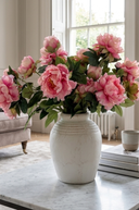 Faux Pink Peony Spray