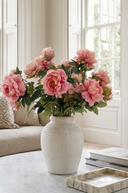 Faux Pink Peony Spray