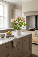 Faux Pink Peony in White Pot - The Irish Country Home