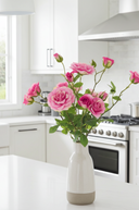 Faux Pink Rose Spray