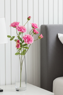 Faux Pink Rose Spray