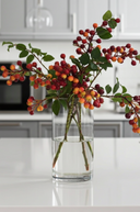 Faux Red-Orange Berry Stem