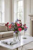 Faux Rose, Daisy and Astrantia in Glass Vase - The Irish Country Home