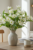 Faux White Alstroemeria Spray