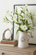 Faux White Alstroemeria Spray