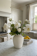 Faux Bunch of 6 White Peony Spray