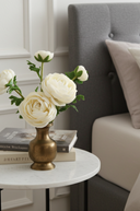 Faux White Ranunculus Spray