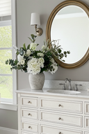 Faux White and Green Arrangement