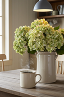 Faux Green Dried Hydrangea Stem