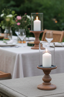 Glass Pillar Candle Holder, 30cm