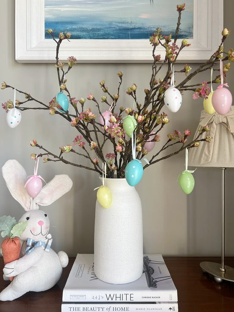 Fabric Hanging Rabbit Fabric Bunny Rabbit Figure With Carrot – The Irish Country Home