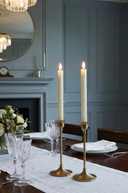 Pair of Warm White LED Tapered Ivory Dinner Candles