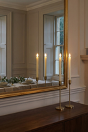 Pair of Warm White LED Tapered Ivory Dinner Candles