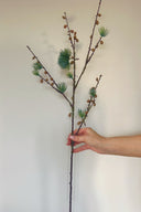 Faux Larch Branch with Cones and Moss 75cm