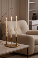 MÆGEN Twist Taper Candles - 3 Pack - Ice White